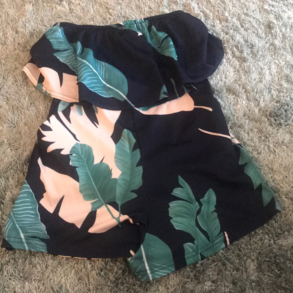 Palm Print Romper